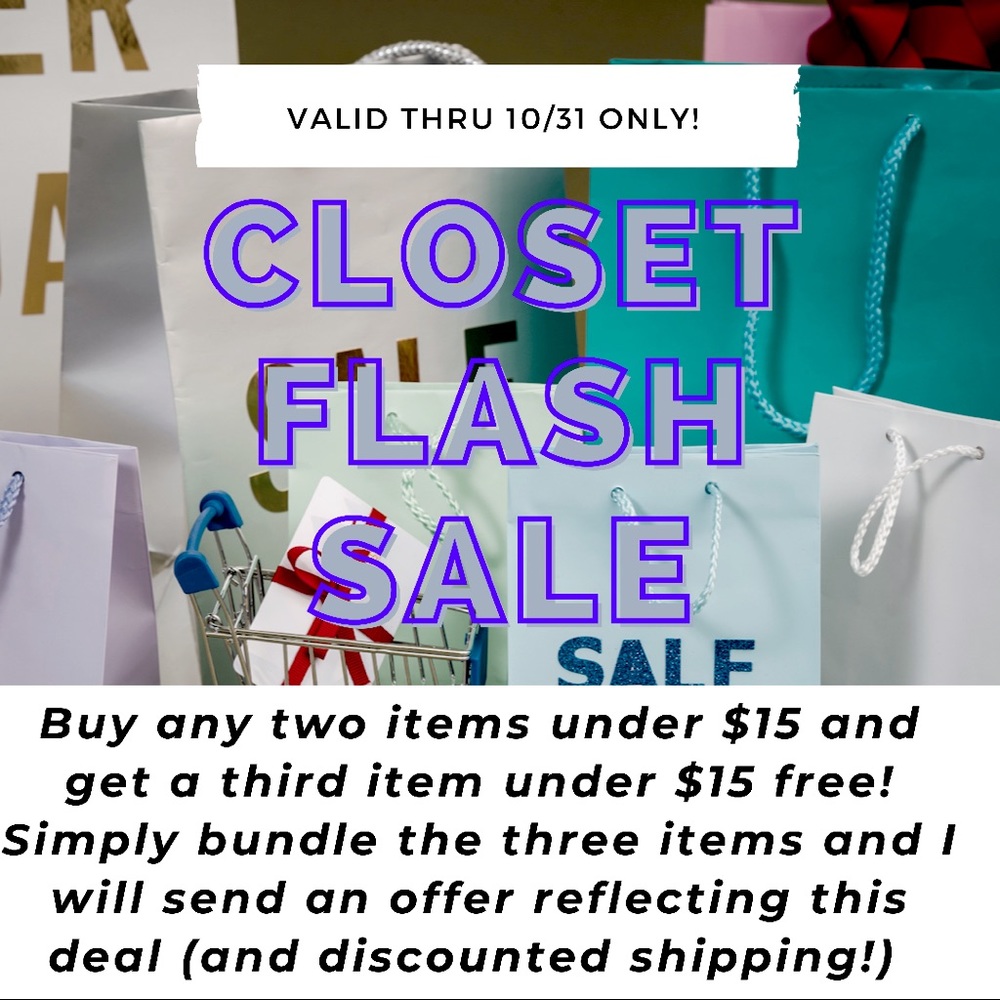 Closet Flash Sale! Ends 10/31!